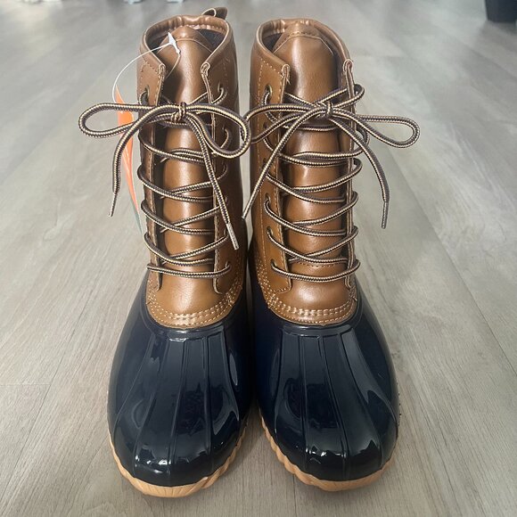The Original Duck Boot Womens Sz 8.5M Sporto Ariana Brown Tan Rain Snow Boots - Picture 1 of 9